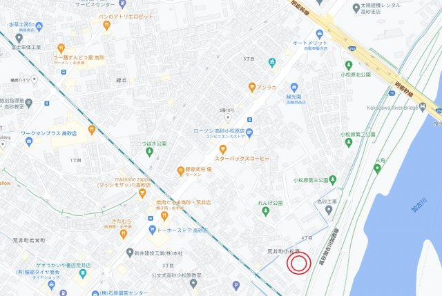 【地図】 | 高砂市荒井町小松原4丁目（全2区画）1号地 土地