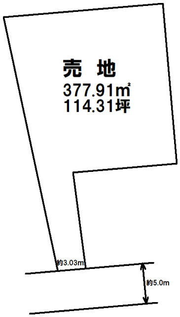宇都宮市徳次郎町　377.91㎡　売地の土地図
