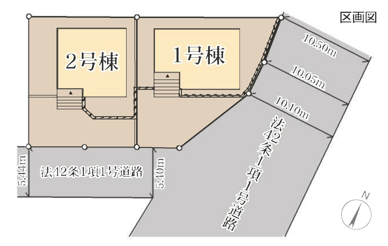 横浜市旭区市沢町 新築戸建て【仲介手数料無料】の区画図