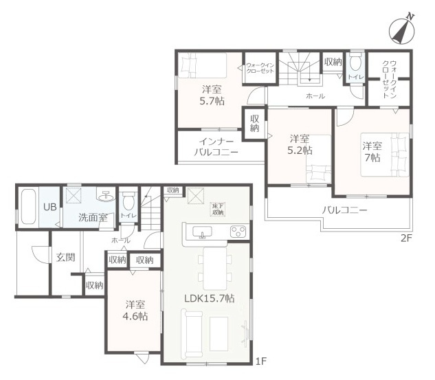 【間取り】 | 富士宮市山本　新築戸建て　全1棟