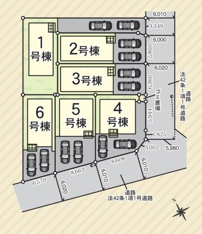 東海市富貴ノ台3-123『仲介手数料無料』新築戸建ての区画図