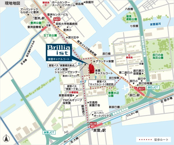 Ｂｒｉｌｌｉａ　ｉｓｔ　東雲キャナルコートの地図