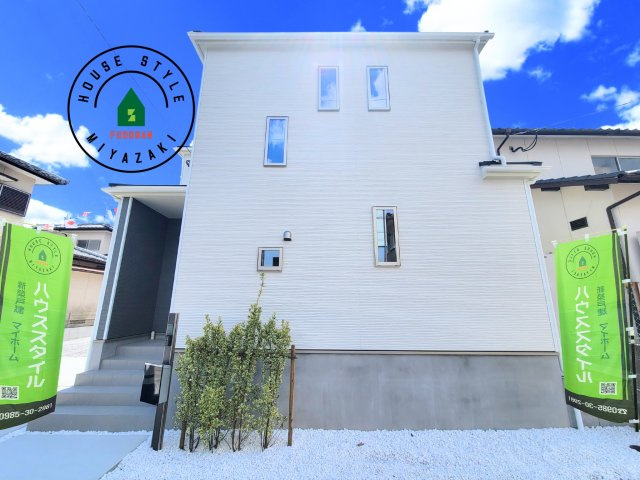 宮崎市本郷南方第1-1棟（1号棟）の外観|デザイン性のある外観です。