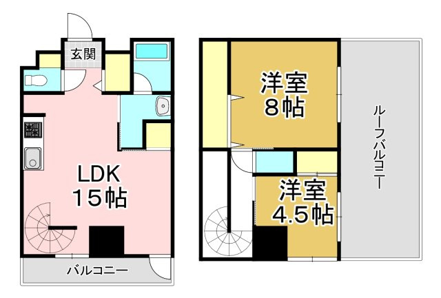 ブルーダイヤモンド中間の間取り