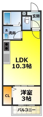 シャン・ルミエールおおとりの間取り