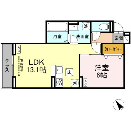 【間取り】 | D-ROOM松木B