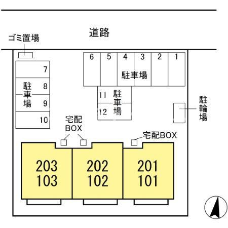 アジュール大成町の区画図