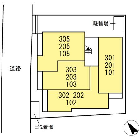 【区画図】 | D-ROOM松木B