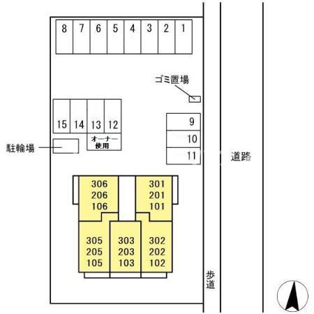 メゾングレイスの区画図