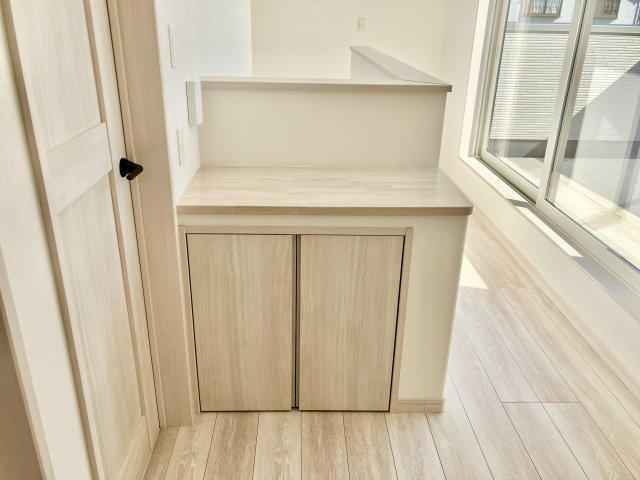 新築戸建・建売　郡山市富久山町福原　スマート・ワン シティ　全4棟の収納|2階の廊下収納　お掃除道具などの収納に便利です！