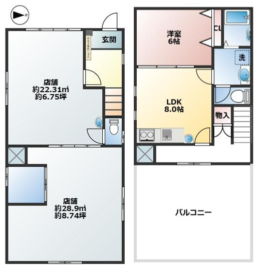 【間取り】 | 駿河屋貸店舗