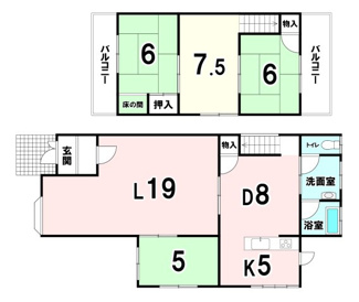 【間取り】 | 生駒郡平群町緑ヶ丘2丁目
