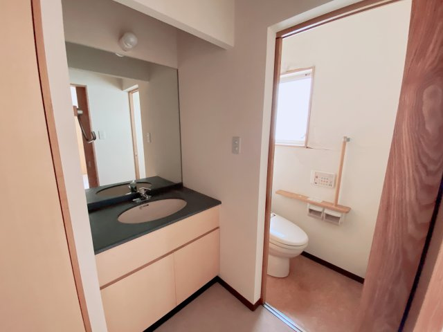 半田市更生町2丁目の独立洗面台|1F：洗面所・トイレ