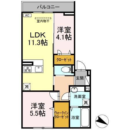 メルベーユの間取り