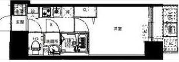 大阪市福島区海老江６丁目の賃貸マンションの間取り