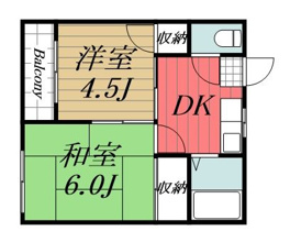 【間取り】 | コーポやつる　A棟