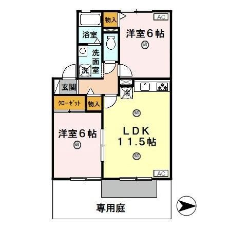 アルカディアA棟の間取り