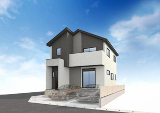 【外観パース】 | 越谷市平方南町１期　新築分譲住宅　全1棟 | 越谷市平方南町1期　新築分譲住宅　全1棟