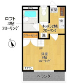 ２１０号室の間取り