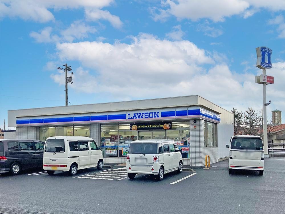 斐川町上直江　新築戸建て　平屋建て　令和7年9月完成予定の周辺|ローソン斐川夢咲タウン店まで772m （徒歩10分）