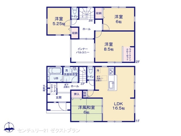 寄居露梨子 2号棟の間取り|図面と異なる場合は現況を優先
