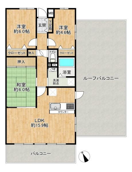 【間取り】 | Mプラザ明石弐番館