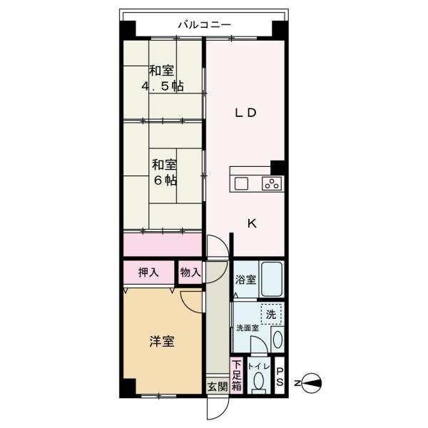 サンライズマンション岩出５弐番館　の間取り