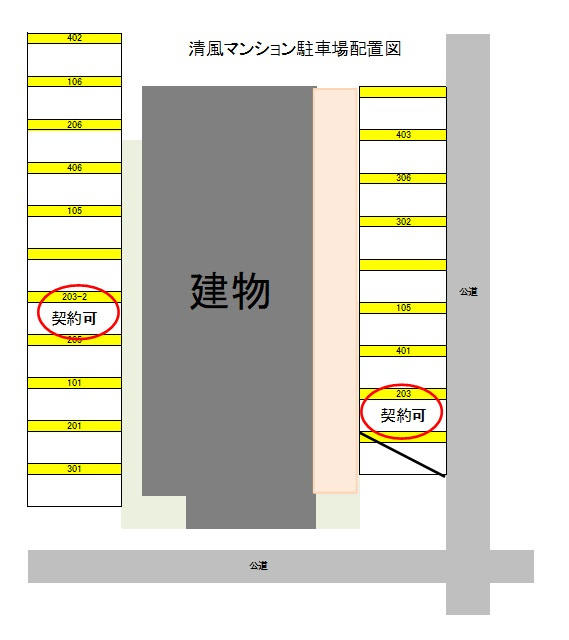 清風マンション（リノシス）の区画図