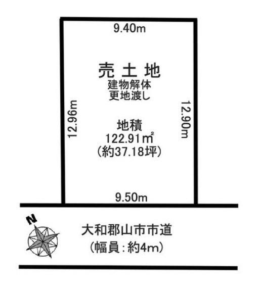 大和郡山市小泉町の売地の土地図