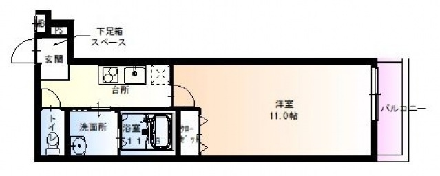 フジパレス放出Ⅰ番館の間取り