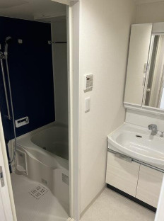 京都市南区八条源町　１ＤＫ　オーナーチェンジ物件の独立洗面台