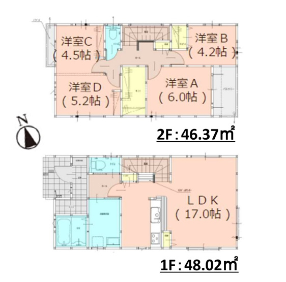 【間取り】 | 福岡市南区柳河内2丁目2期　1号棟（全2棟）【仲介手数料無料・0円】 | 平日、土日祝日もお好きな日時にご見学可能です。お気軽にお問合せ下さい。