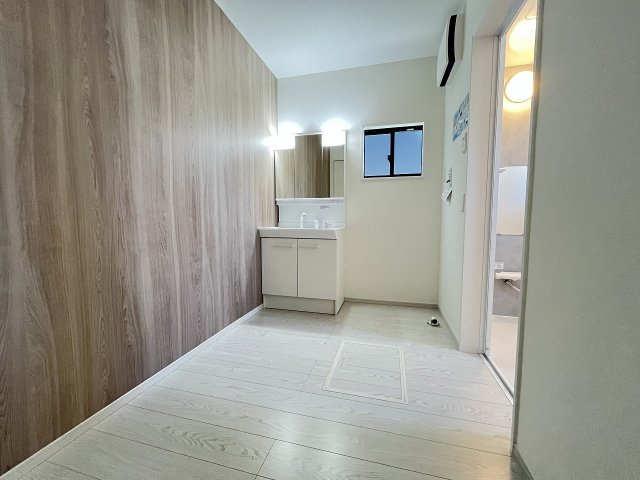 【洗面所】 | 福岡市南区柳河内2丁目2期　1号棟（全2棟）【仲介手数料無料・0円】 | 現地写真。