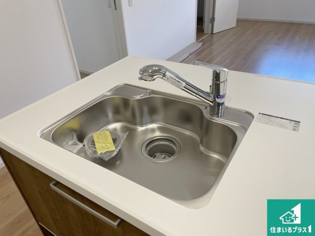 大津市桜野町　第1期　新築一戸建ての設備|洗い物も楽にできる、広々シンク！
