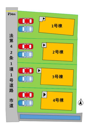 仲介手数料不要　よかタウンBloom東区若葉６丁目２期【若葉小・東野中】の区画図