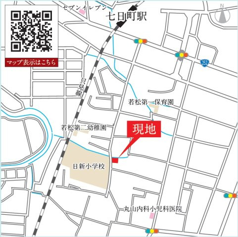 新築戸建・建売　会津若松市日新町　GRAFARE　全2棟の地図