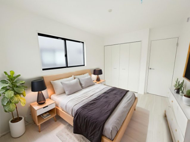 新築戸建・建売　会津若松市日新町　GRAFARE　全2棟の洋室|写真はホームステージングにて作成しており、実際に家具は付いてきません。