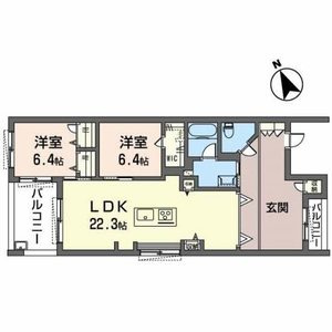 ビレッジズ（Ｔｈｅ　Ｖｉｌｌａｇｅｓ）シャーメゾンの間取り