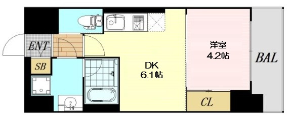 【間取り】 | プレジオ恵美須