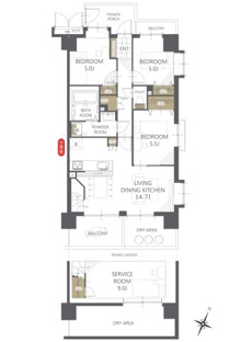 【間取り】ドラゴンマンション立川壱番館 