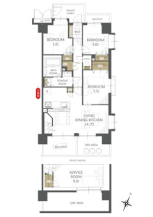 【間取り】ドラゴンマンション立川壱番館 