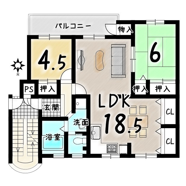 メゾン神足４号棟