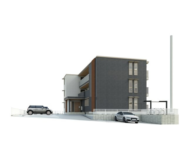 佐鳴台3-48-14新築アパートの外観パース