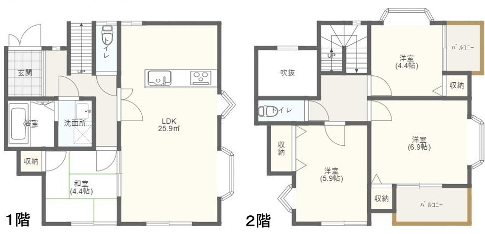 香里ケ丘4丁目　中古一戸建ての間取り|間取り図はいかがですか？ご希望を叶える間取りですか？リビングの広さは？水回りの位置は？カウンターキッチン？など色々な情報が集約されています。弊社ではリフォームなどのご相談も承っております。