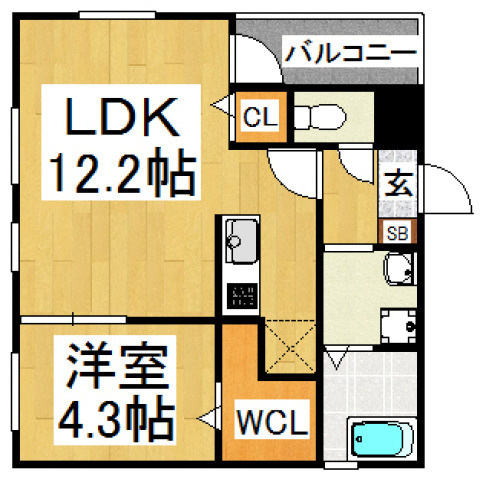 プラウド香住ヶ丘の間取り