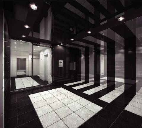 プレミアムキューブ三田のロビー