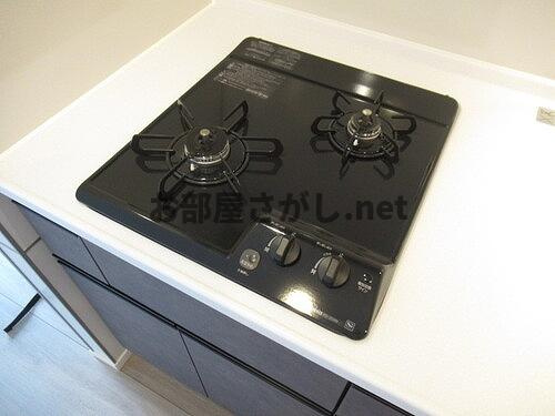 プラウドタワー平井【おとり物件なし】#学生・社会人にオススメ！初期費用分割払いOK！のキッチン|２口コンロ（キッチン）　※新築未入居