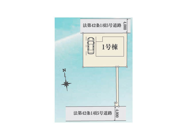 【区画図】 | 川越市砂新田3丁目　新築一戸建住宅　全1棟　(ふじみ野店) | 一種低層ならではの閑静な住宅地。1台分のカースペース付きです！