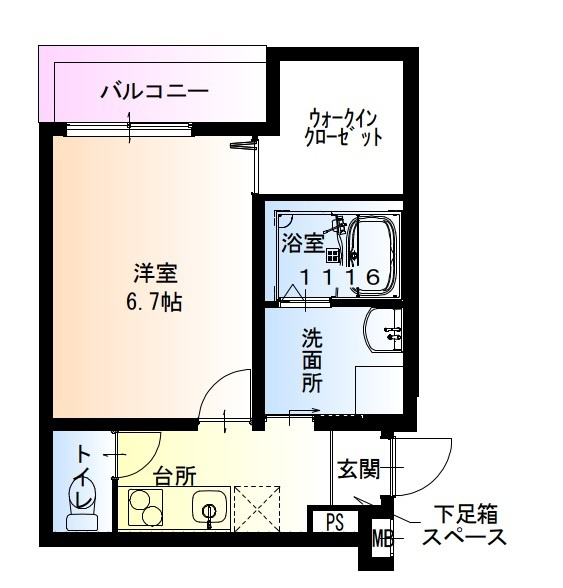 フジパレス野崎Ⅰ番館の間取り