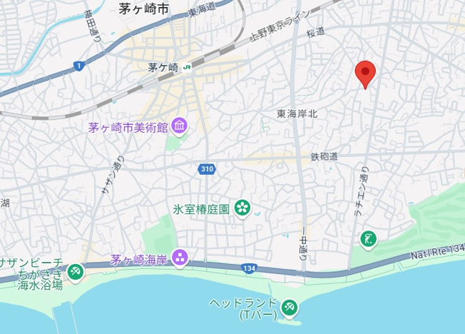 【地図】 | 茅ヶ崎市東海岸北　建築条件なし売地